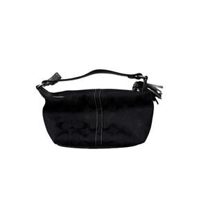 Coach black monogram mini purse